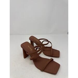 Brand New, Floor Sample Okurra Strappy Heeled Sandal Slip On Leather Women's 7.5